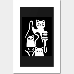 Cats Doodle Posters and Art